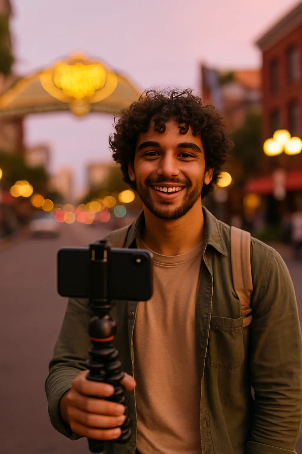 Content creator filming in San Diego