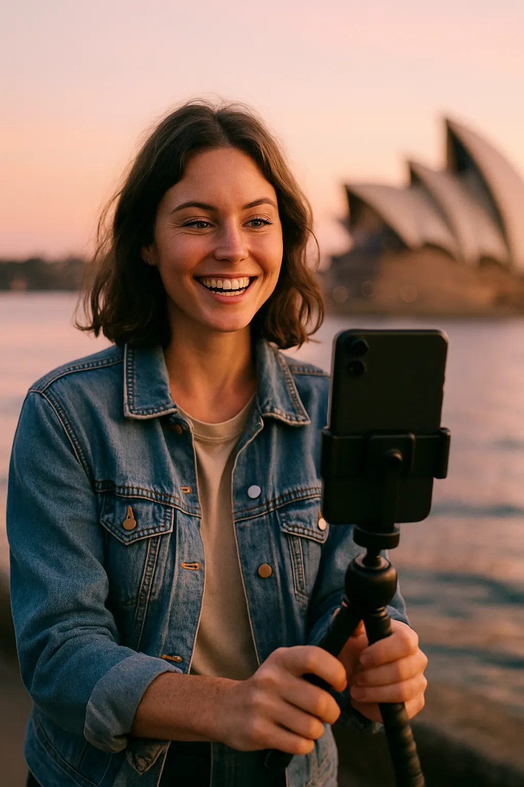 Content creator filming in Australia