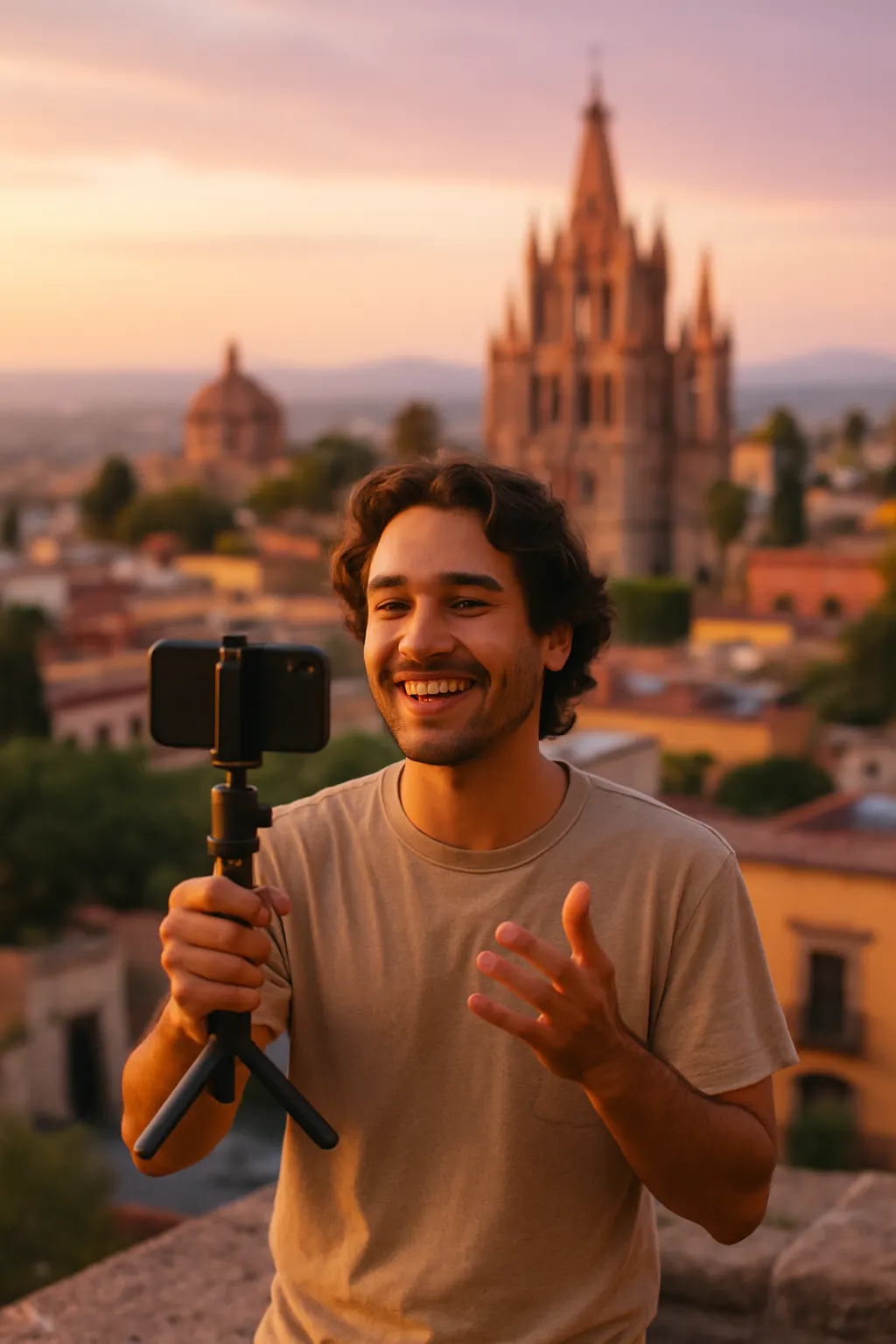 Content creator filming in Mexico