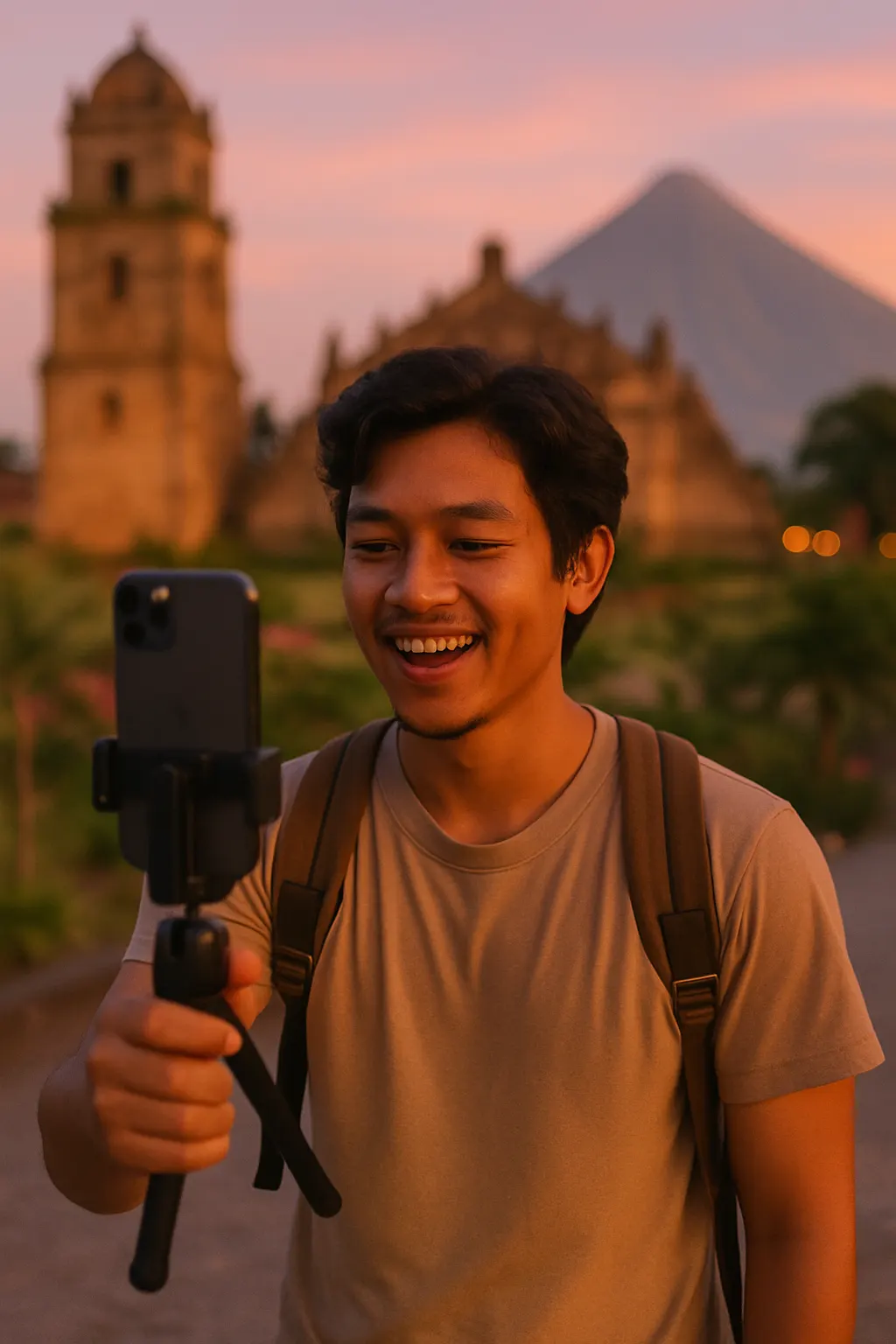 Content creator filming in Philippines