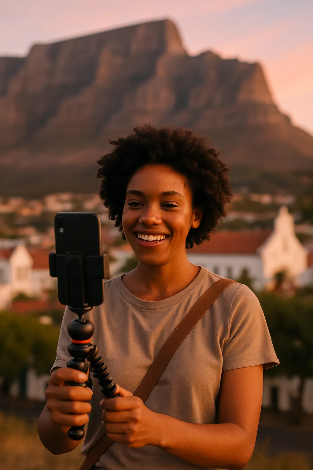 Content creator filming in South Africa