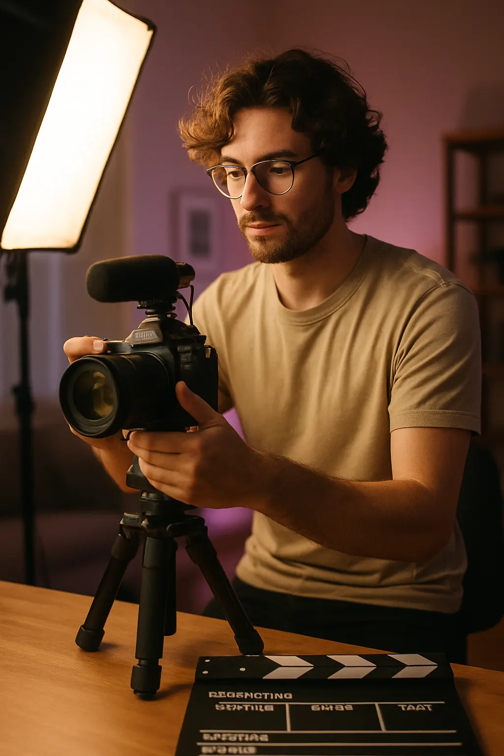 Content creator producing Youtube content