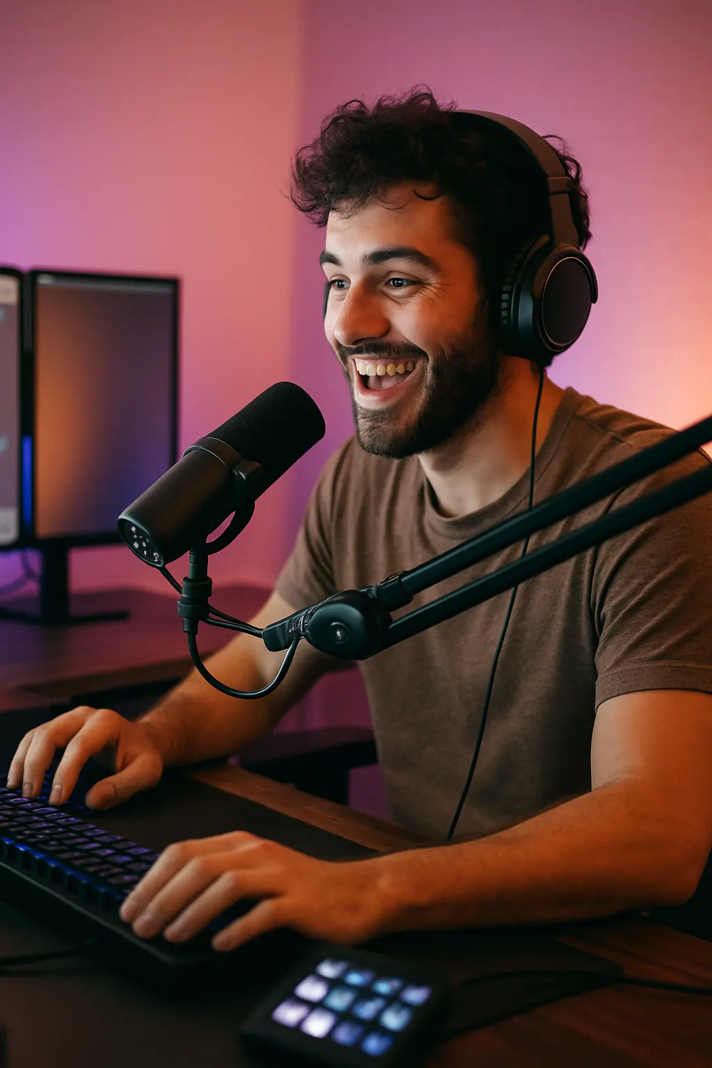 Streamers at work creating content